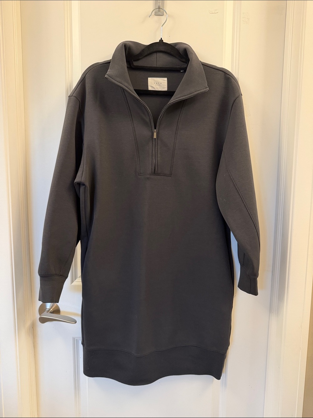 Charcoal Half-Zip Pullover Sweater dress